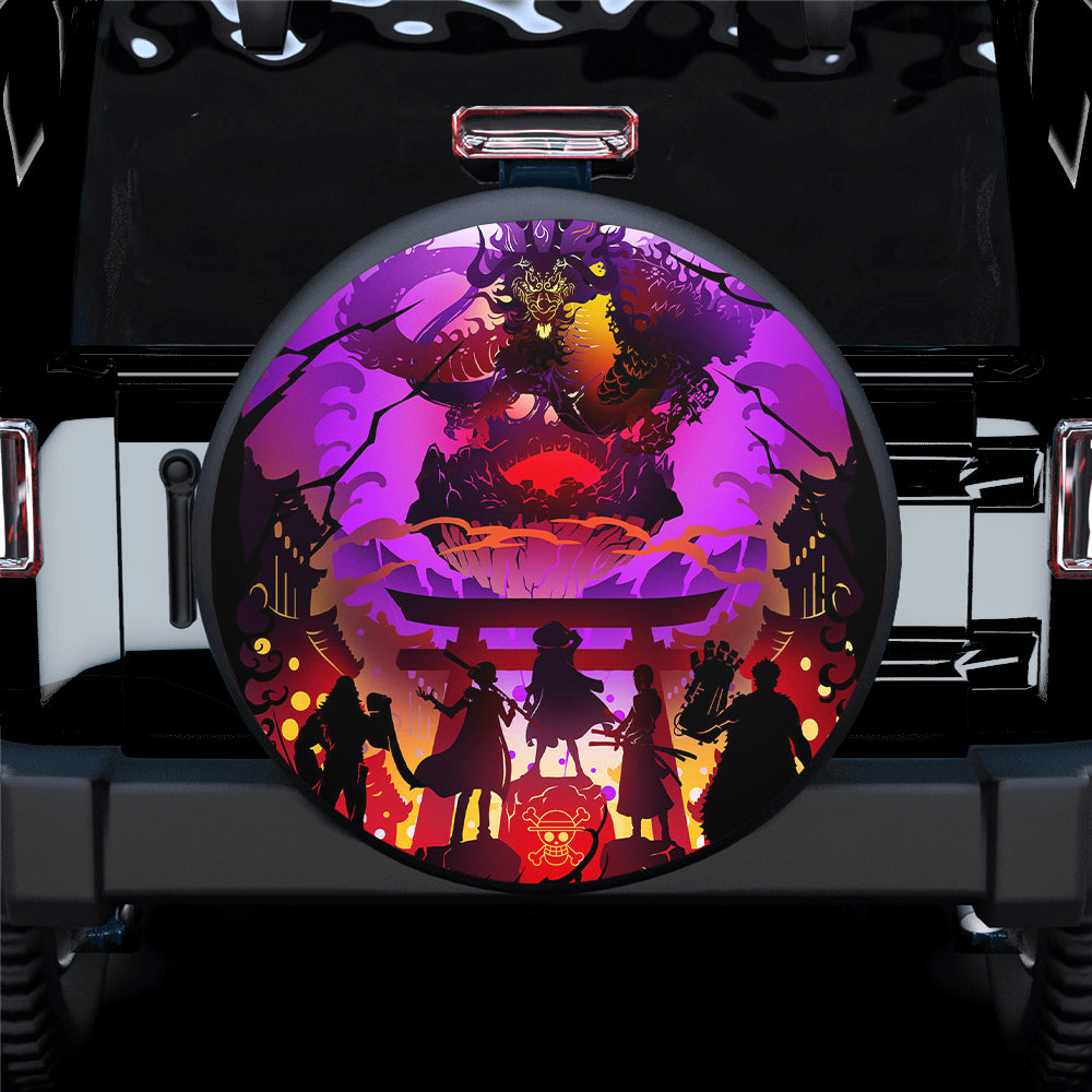 Custom One Piece Anime Art Spare Tire Covers for Jeeps and RVs - Ideal Gift for Campers and Adventurers