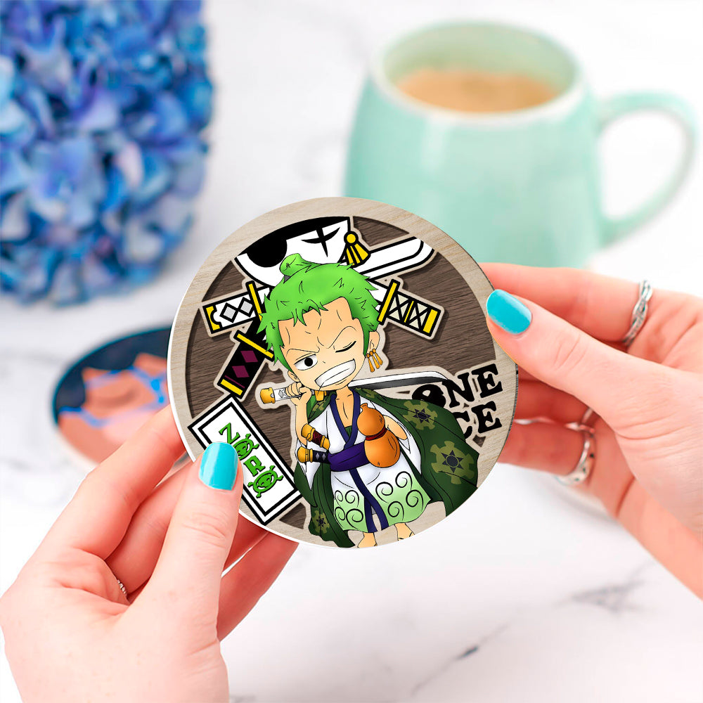 Roronoa Zoro One Piece Drink Coasters -