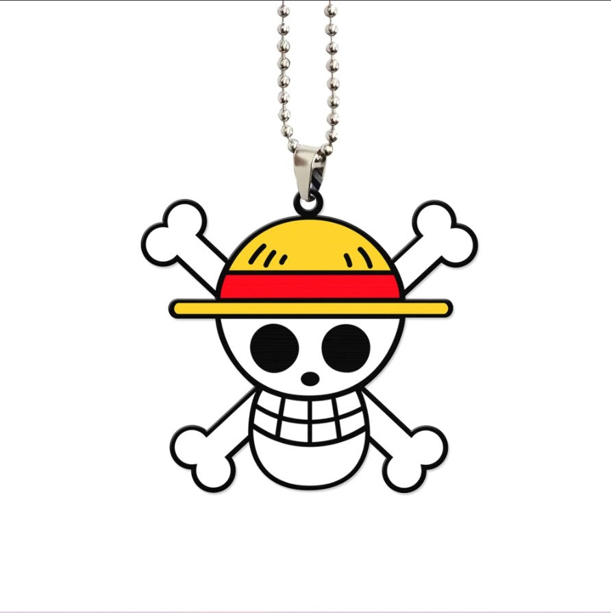 One Piece Straw Hat Pirates Flag Custom Shape Ornament Custom Decor Car Accessories
