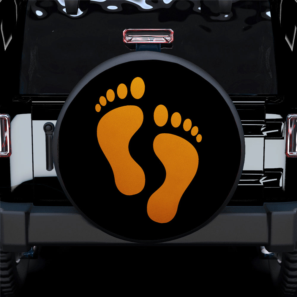 Orange Print Jeep Car Spare Tire Covers Ideal Gift for Campers