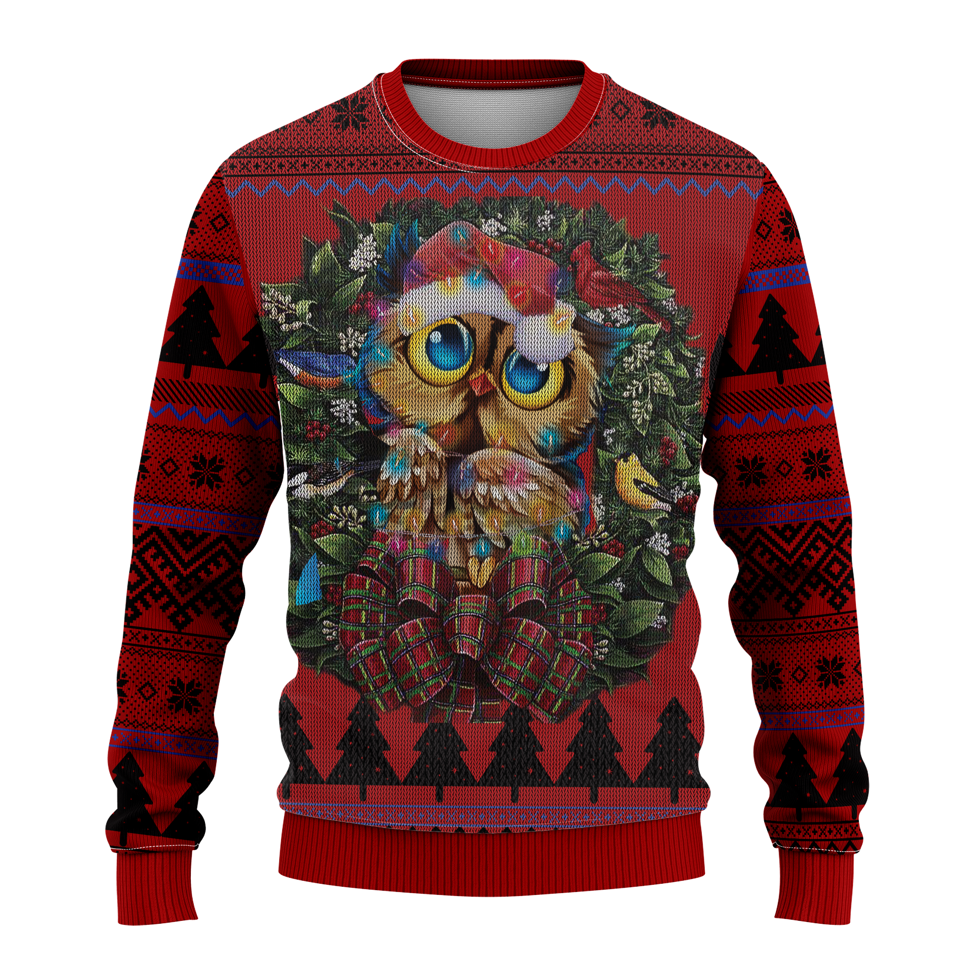 Owl Christmas Sweater for Thanksgiving Gift - Ugly Christmas Sweater