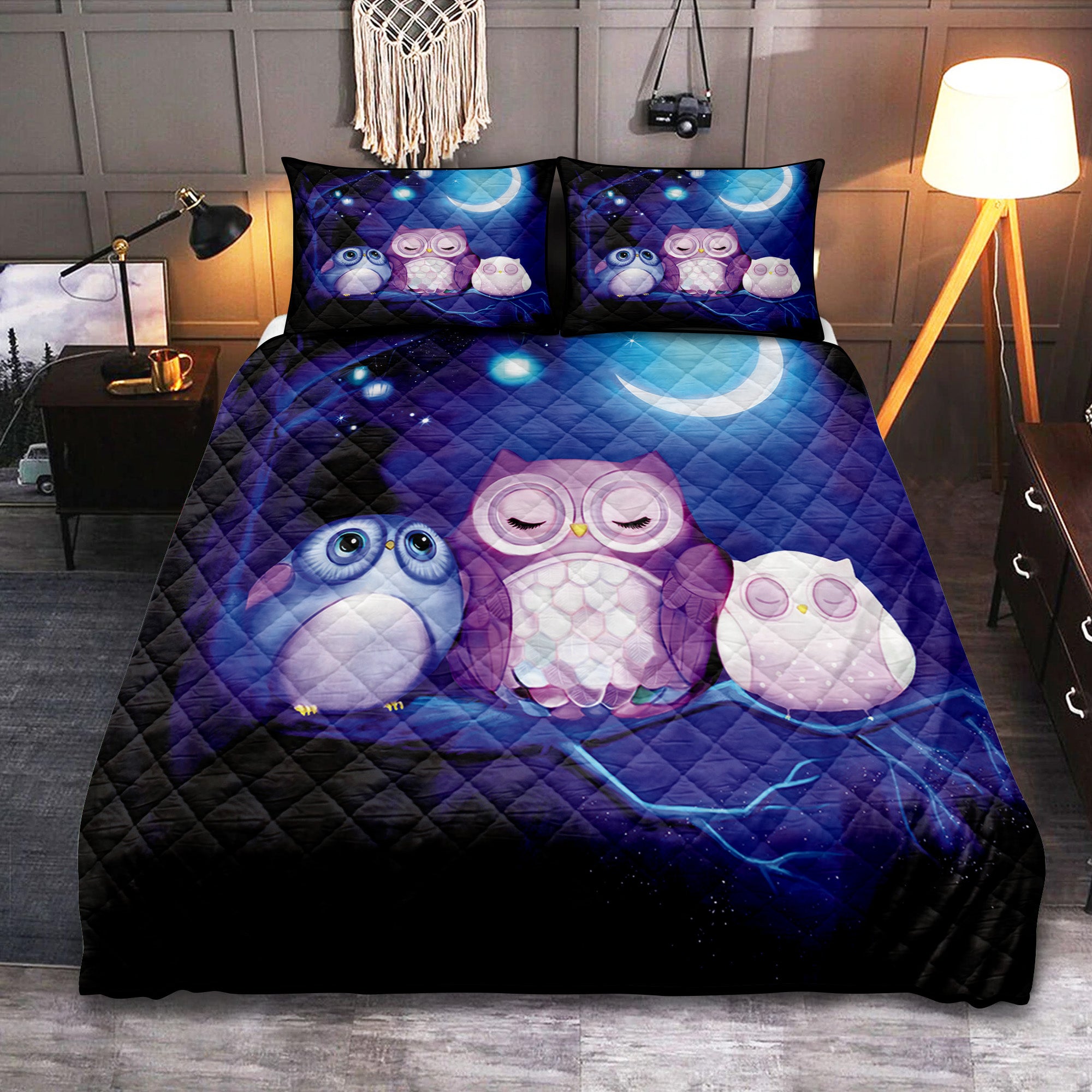 Cozy Owl-Themed Quilt Sets for Bedrooms and Home Decor