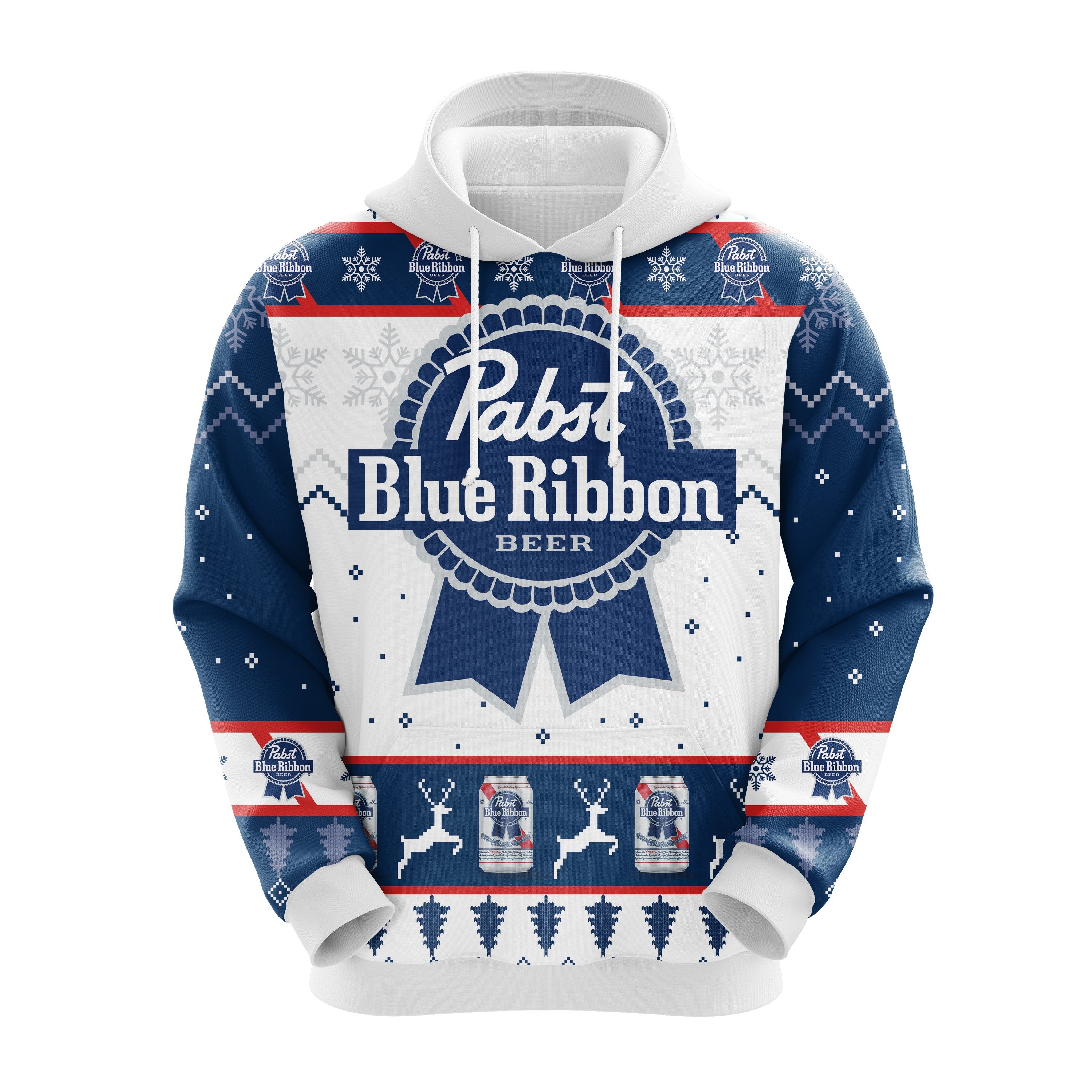 Pabst Blue Beer Christmas Hoodie Cute Noel Gift Idea for Thanksgiving