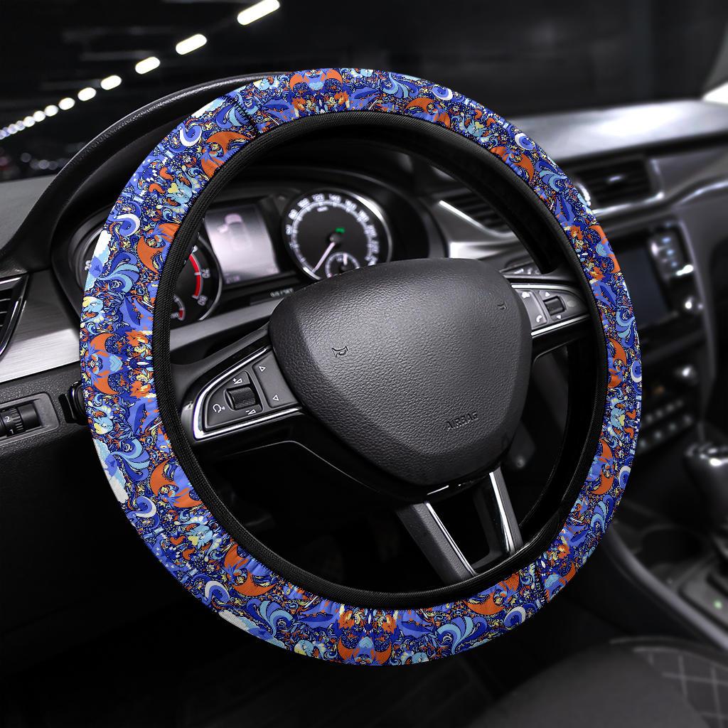 Pokemon Dragon Pattern Car Steering Wheel Cover 1 7212