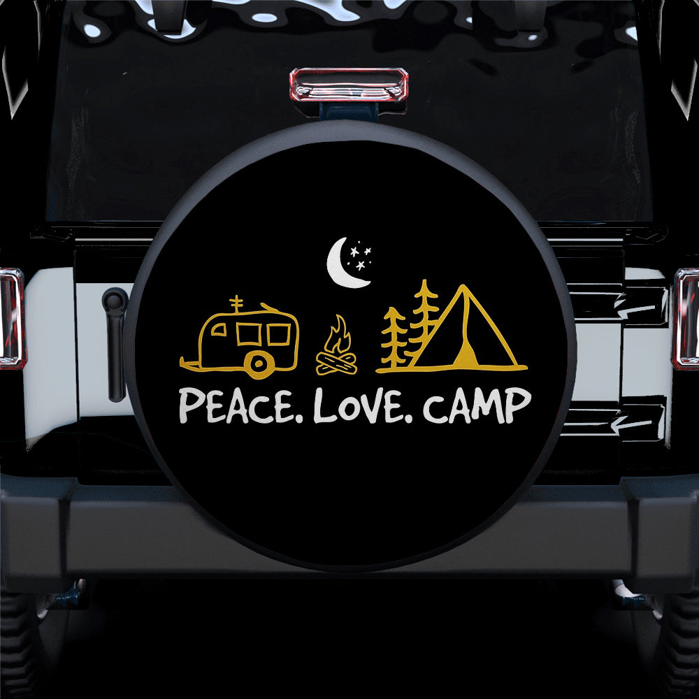 Peace Love Camp Jeep Spare Tire Covers Gift for Campers