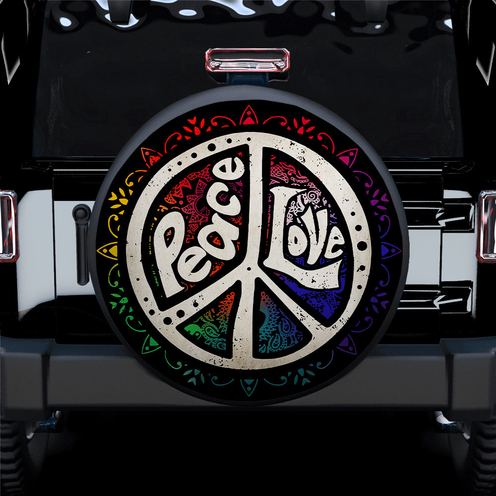 Peace Love Jeep Spare Tire Covers Gift for Campers and Off-Roading