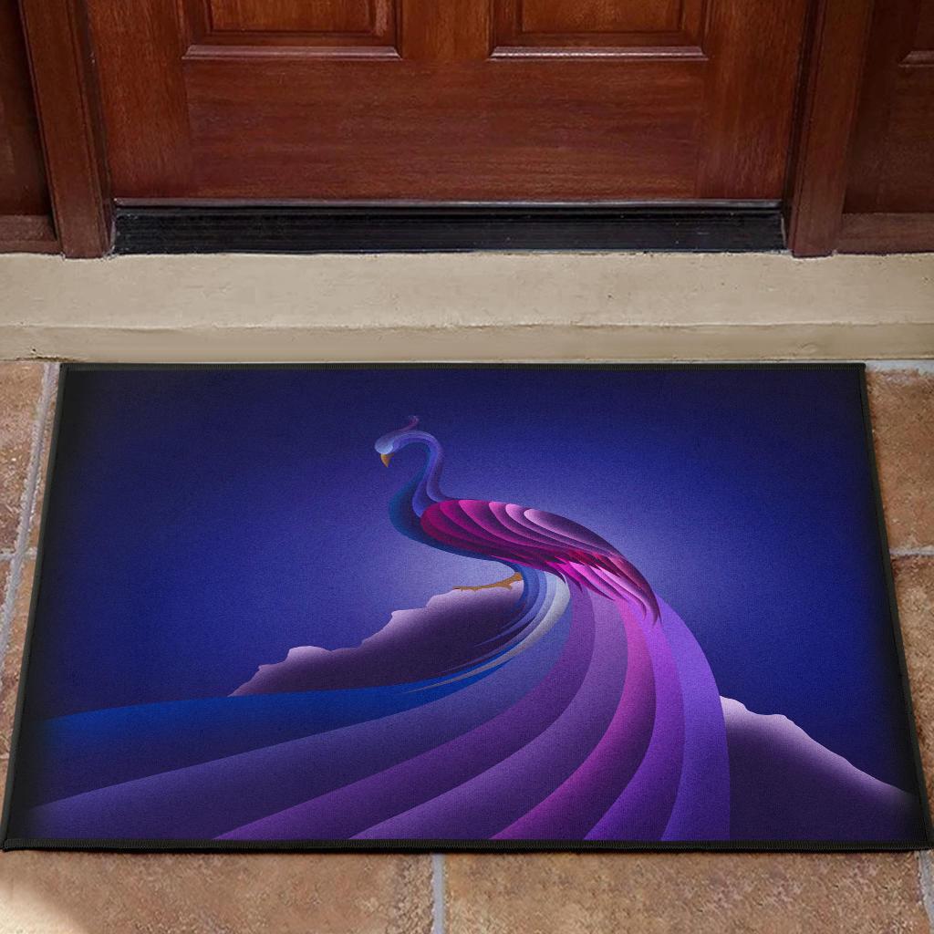 Peacock-Themed Entry Mat for Home Decor - Doormat Peacock