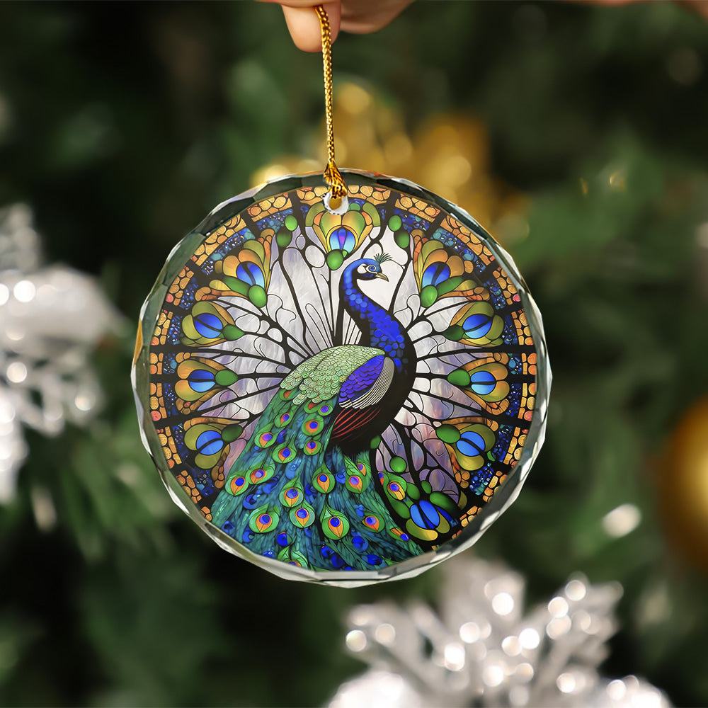 Peacock Pokemon Christmas Ornament Perfect Gift Stained Glass Decor