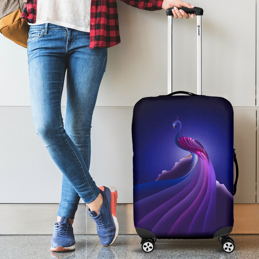 Peacock Suitcase Protector Travel Luggage Cover for Protection