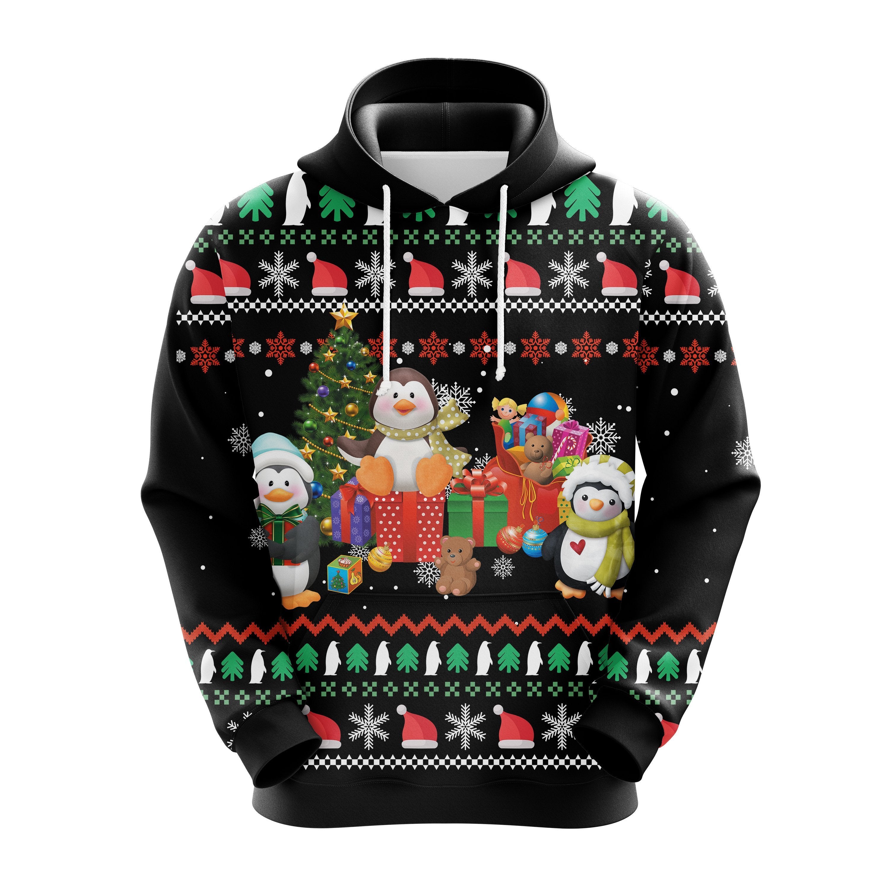 Cute Penguin Christmas Hoodie - Amazing Gift Idea for Thanksgiving