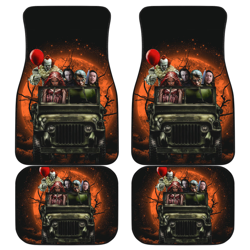 Pennywise Horror Movie Car Floor Mats for Halloween Car Accessories