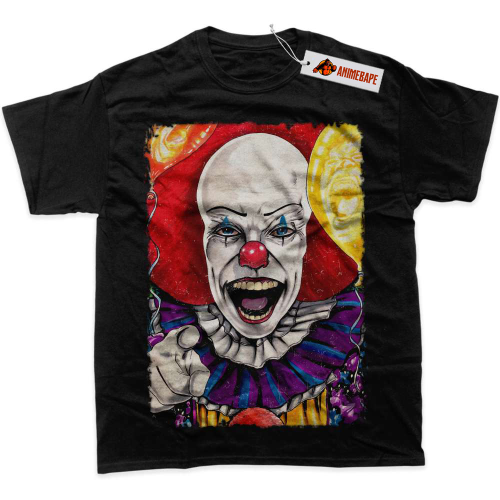 Pennywise IT Horror Graphic Tee Shirt for Movie Fans