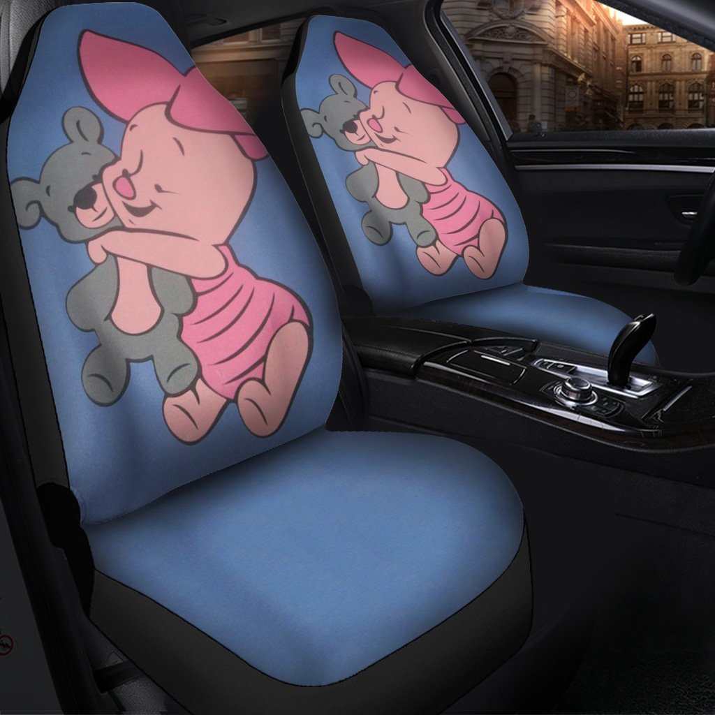Custom Piglet And Teddy Car Seat Covers Premium Decor Protector