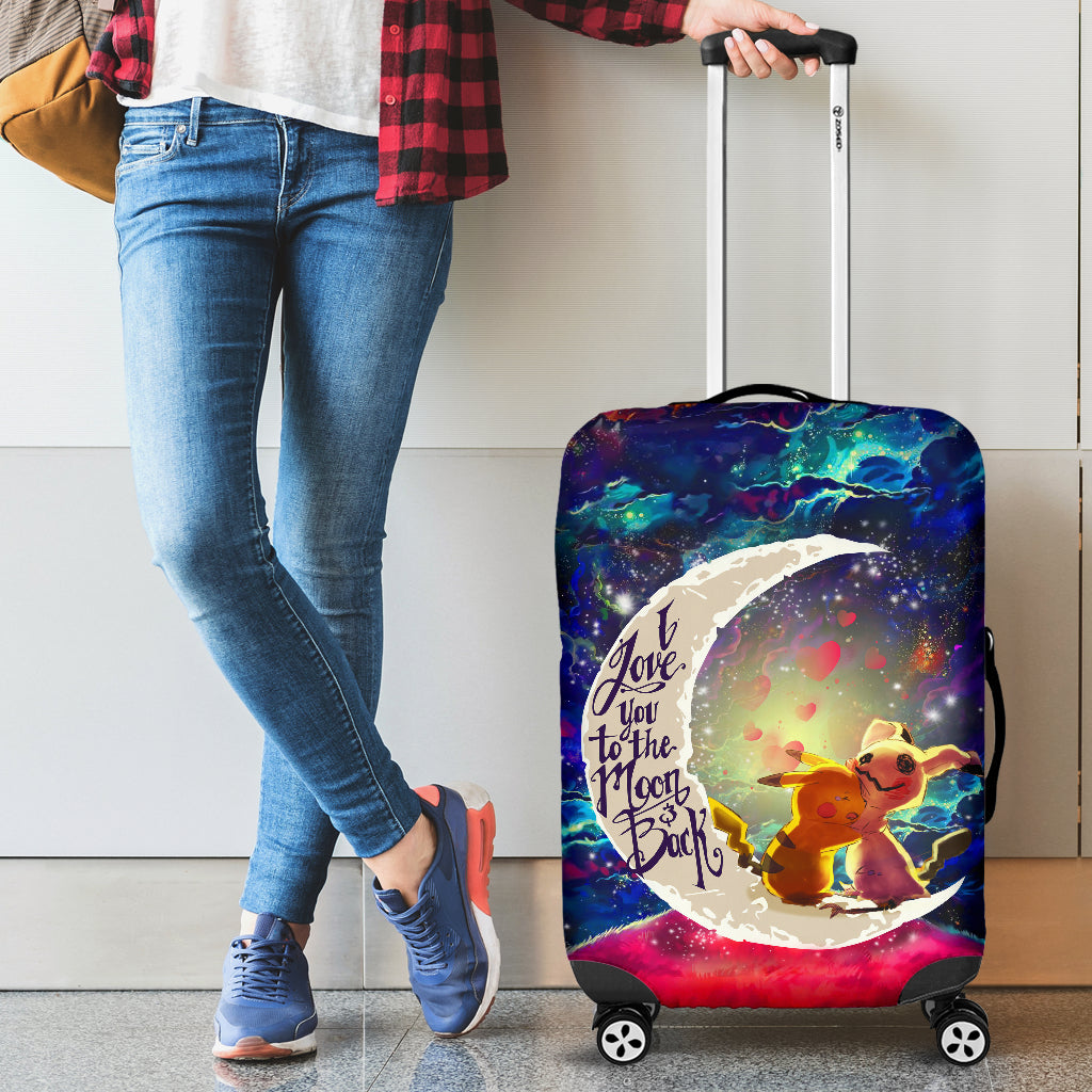 Pikachu Love You To The Moon Galaxy Luggage Cover Suitcase Protector