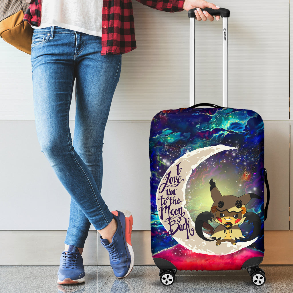 Pikachu Love You To The Moon Galaxy Luggage Cover Suitcase Protector