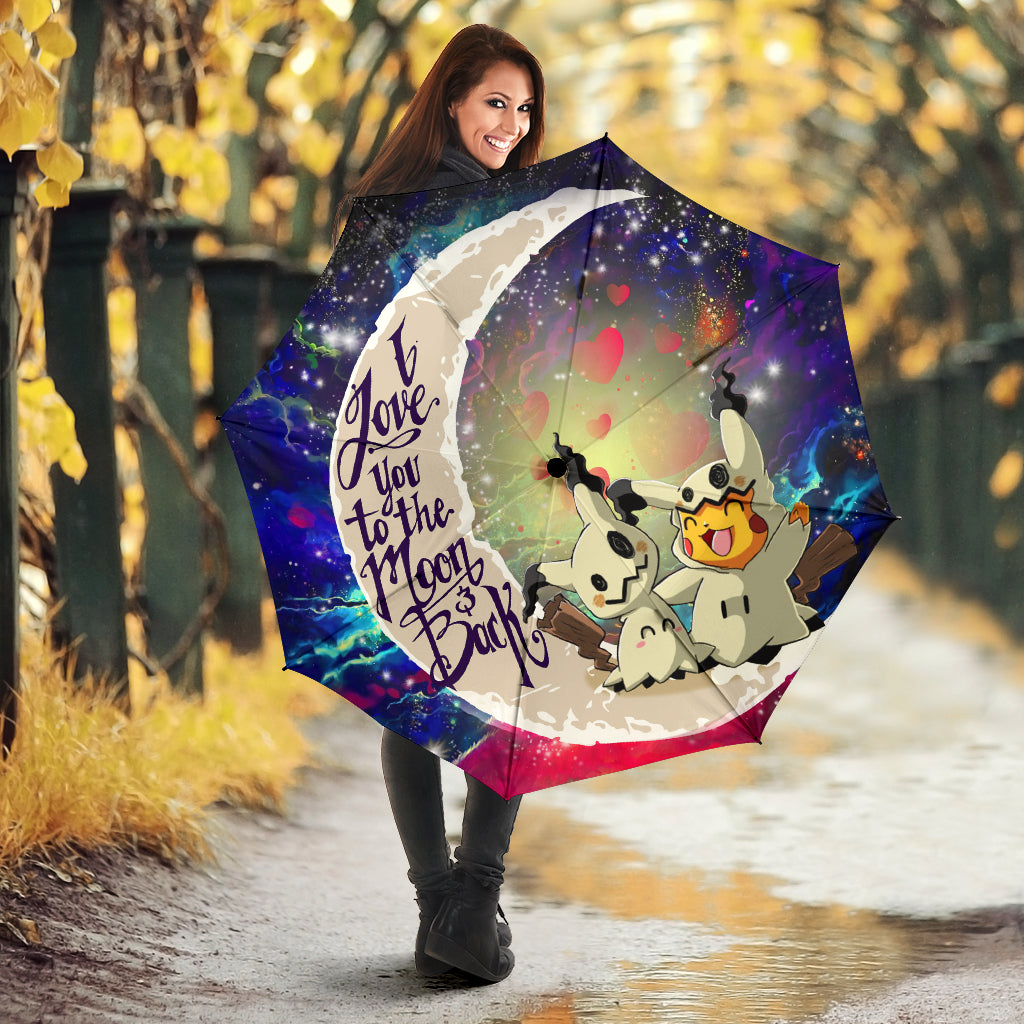 Pikachu Galaxy Umbrella - Love You To The Moon Horror Design