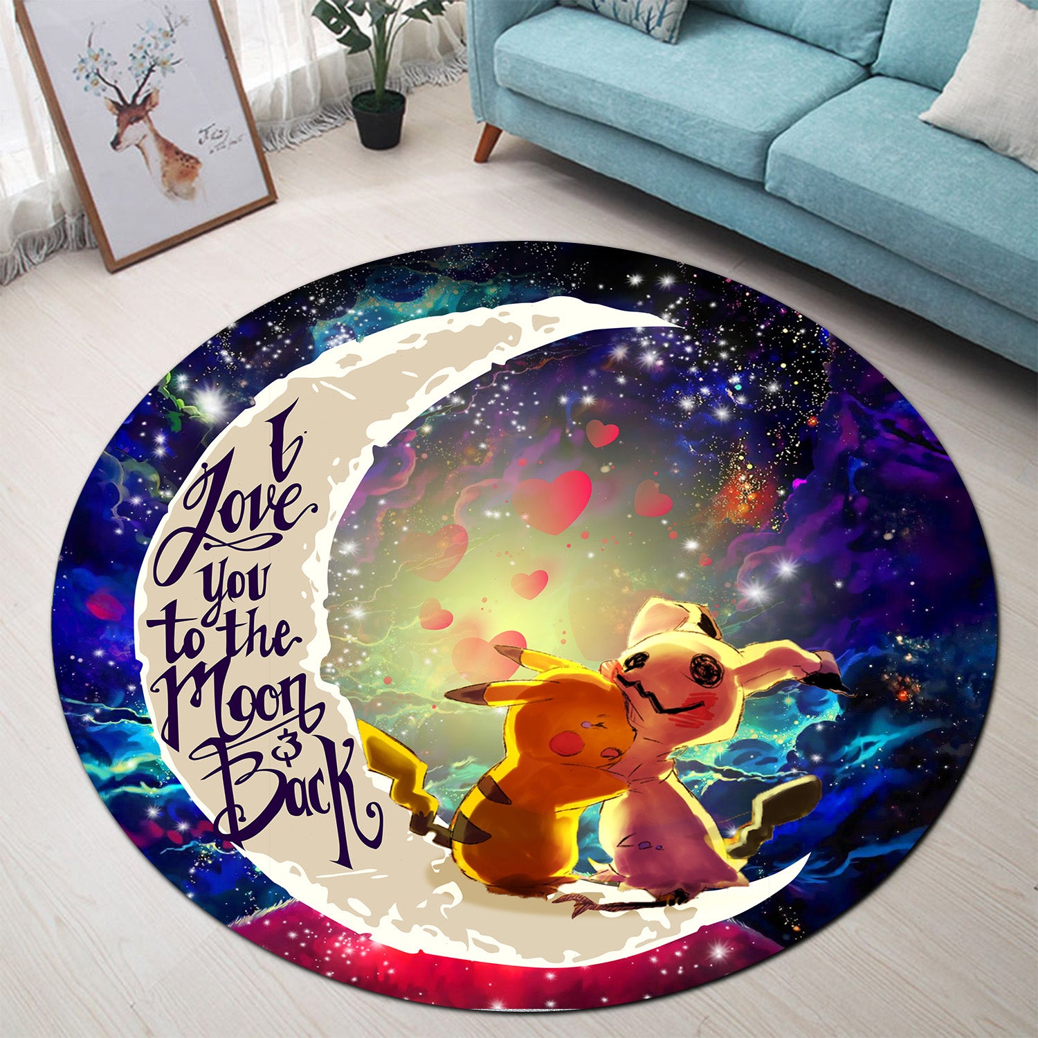 Pikachu Galaxy Carpet Rug for Bedroom and Living Room Home Decor