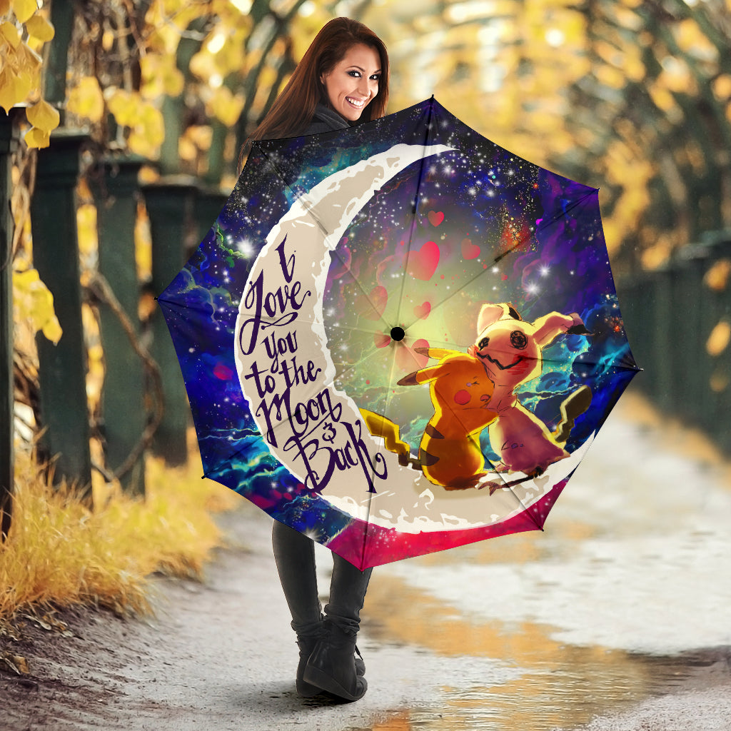Pikachu Galaxy Umbrella - Love You To The Moon Design