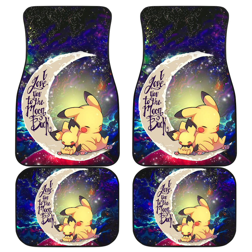 Pokemon Pikachu Love You To The Moon Galaxy Car Mats