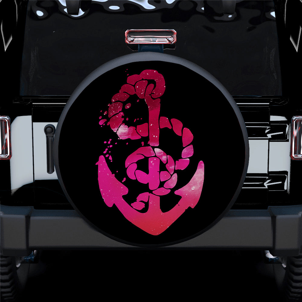 Pink Anchor Jeep Spare Tire Covers for Campers Gift