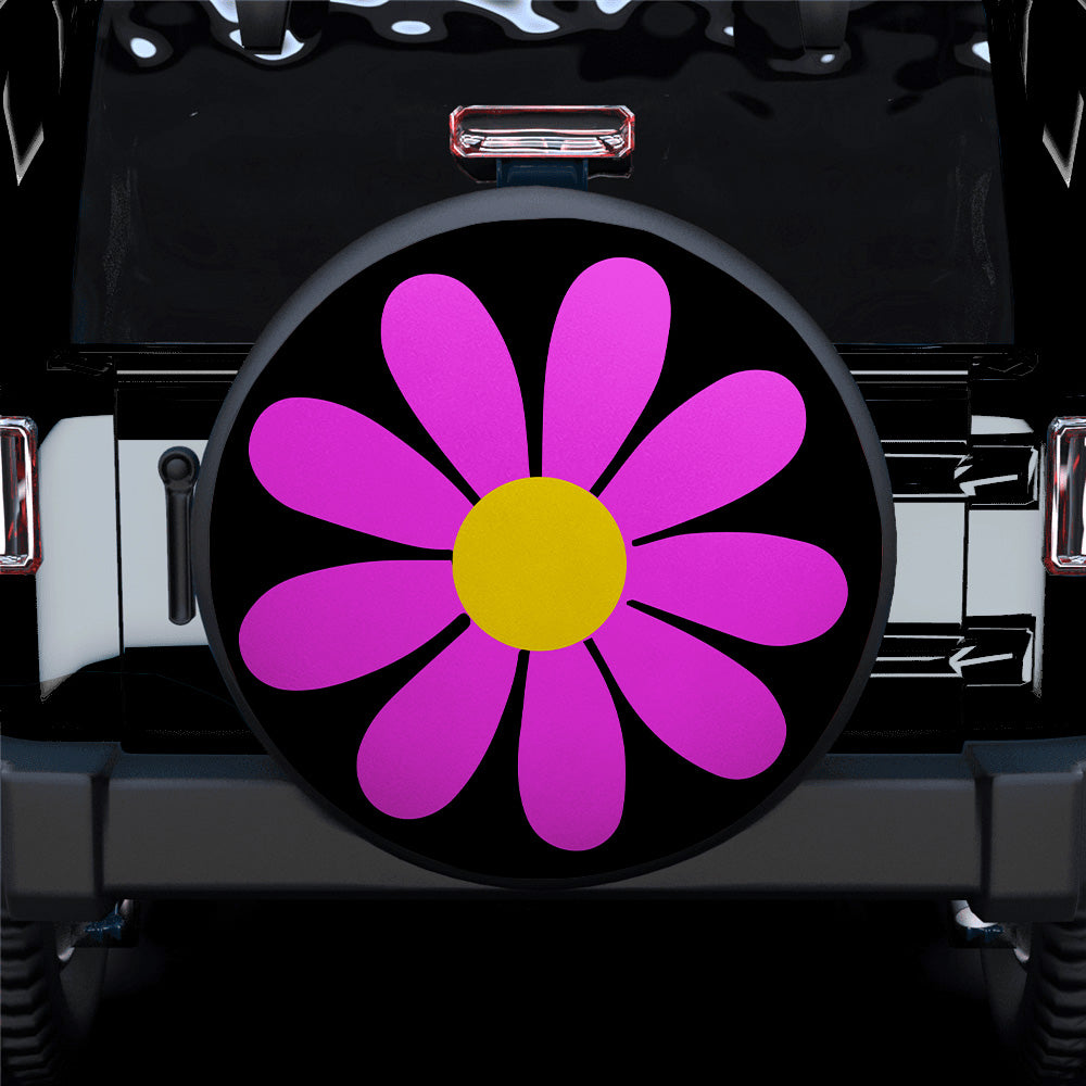 Pink Daisy Flower Jeep Spare Tire Covers – Perfect Gift for Campers