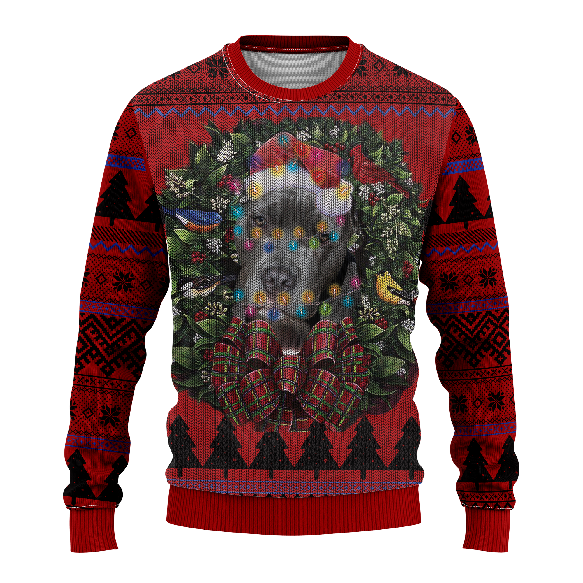 Pitbull Terrier Ugly Christmas Sweater Thanksgiving Gift for Dog