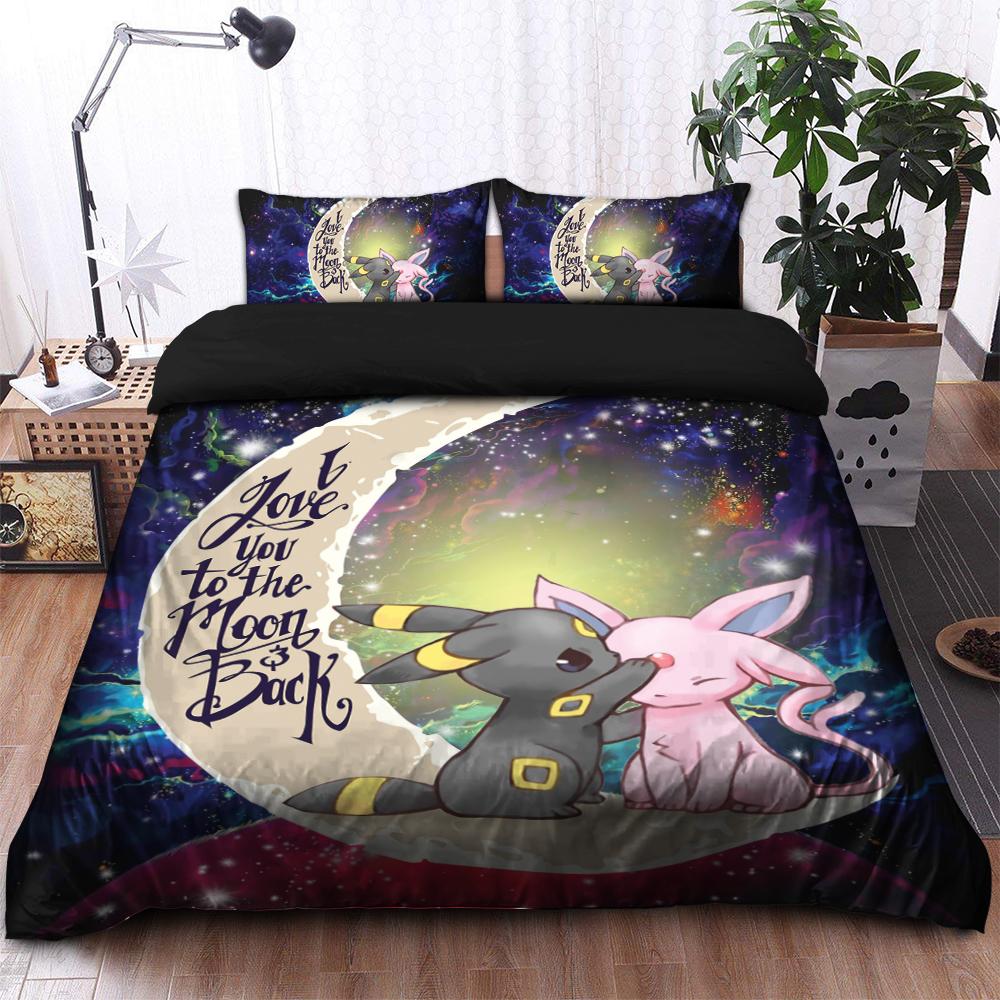 Espeon Umbreon Pokemon Galaxy Bedding Set Duvet Cover & 2 Pillowcases