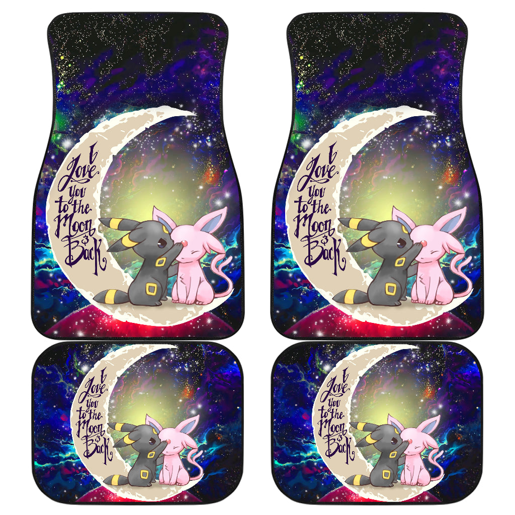 Espeon Umbreon Pokemon Couple Love You To The Moon Galaxy Car Mats