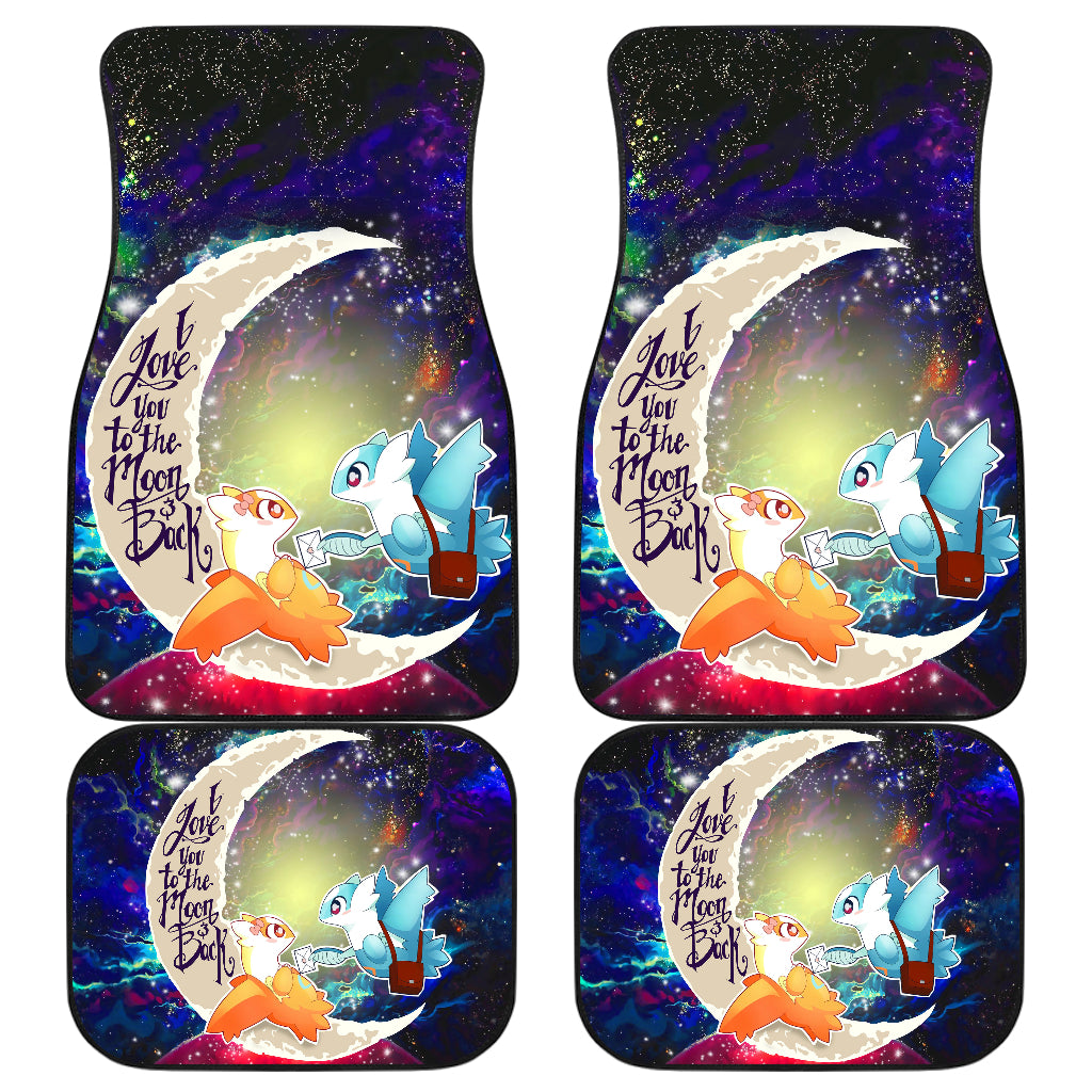 Latios Latias Pokemon Car Mats - Love You To The Moon Galaxy Design