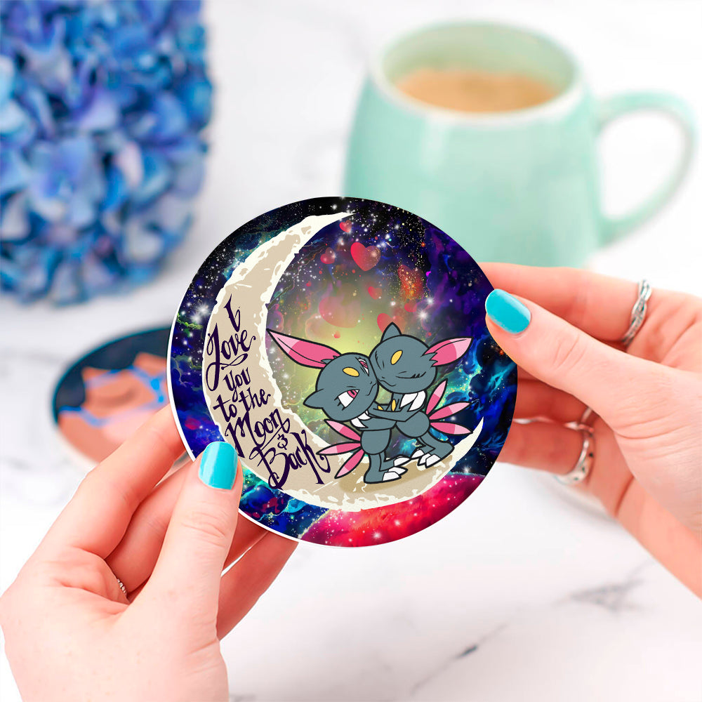 Pokemon Couple Love You To The Moon Galaxy Coasters