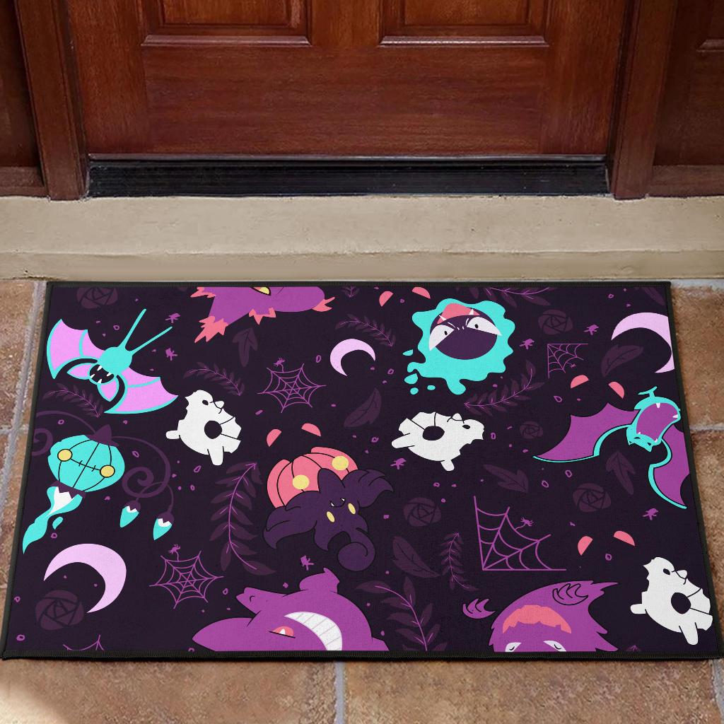 Pokemon Ghost Welcome Mat, Decorative Indoor Outdoor Doormat