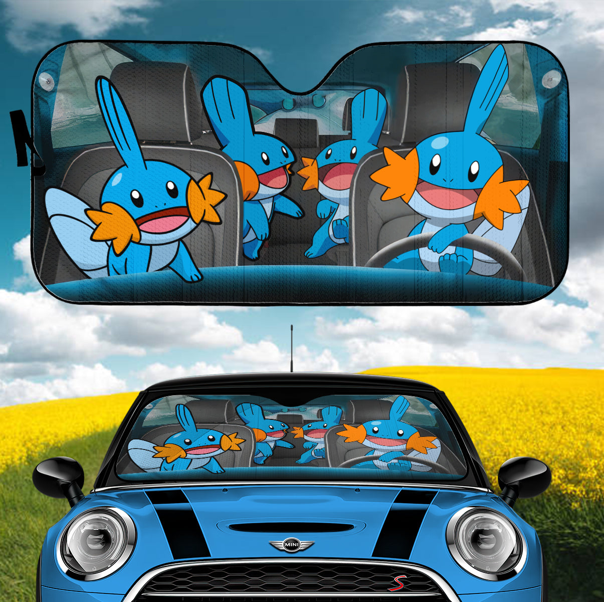 Mudkip Pokemon Car Sunshades for Auto Protection Pokemon