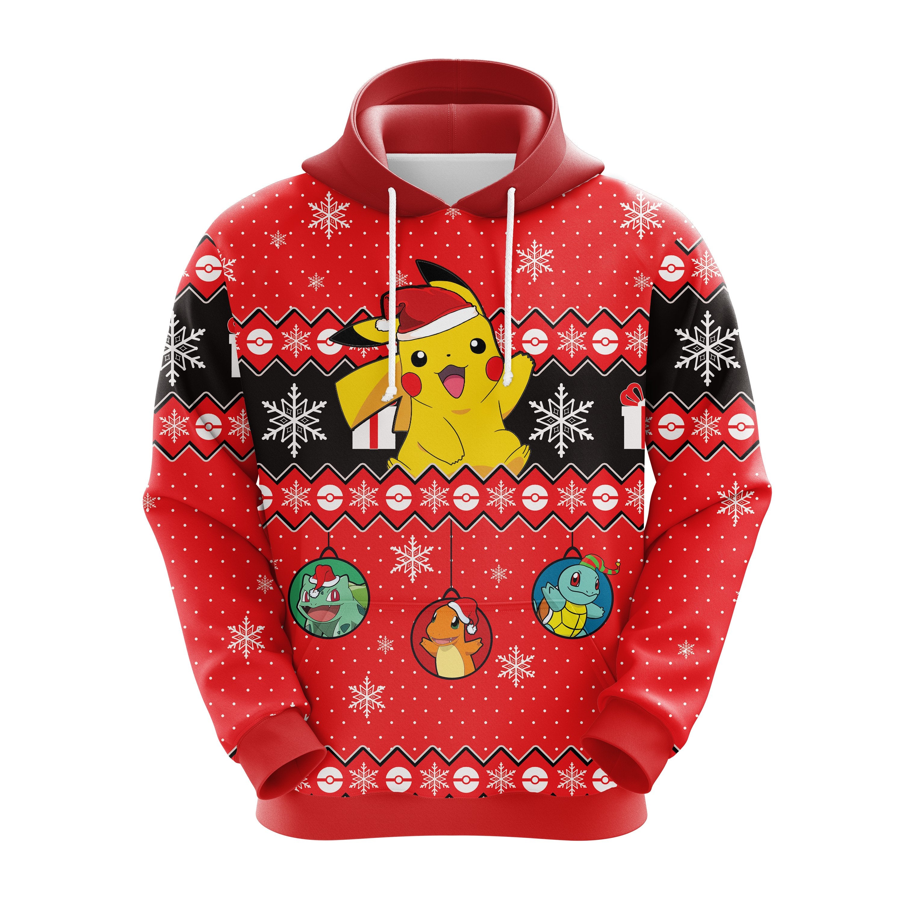 Pikachu Christmas Ugly Hoodie Cute Gift Idea for Thanksgiving