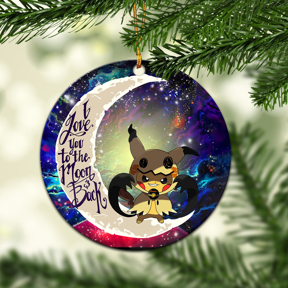 Pikachu Horror 2 Love You To The Moon Galaxy  Circle Ornament