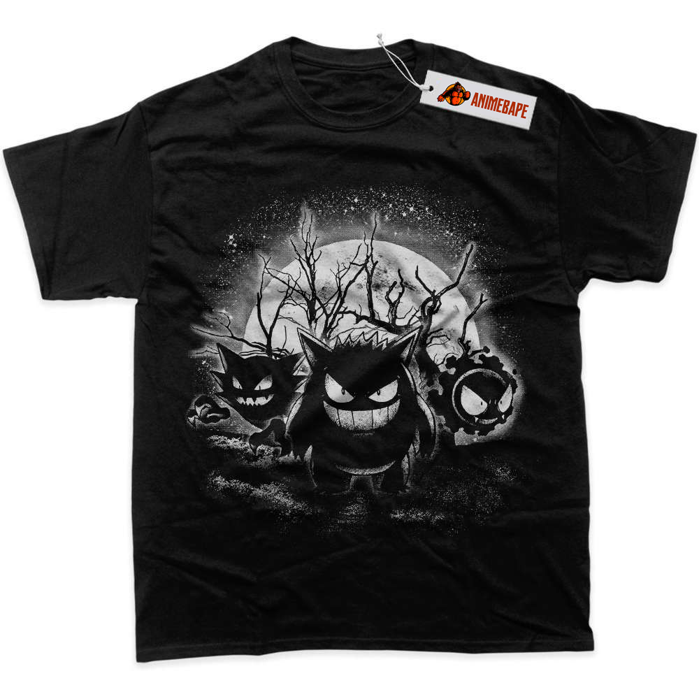 Gengar Gatsly Haunter Pokemon Anime Graphic Tee Shirt for Kids