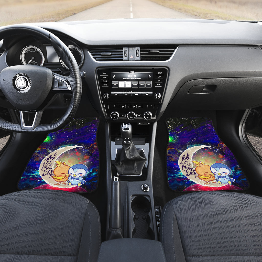Pokemon Torchic Piplup Car Floor Mats - Love You To The Moon Galaxy