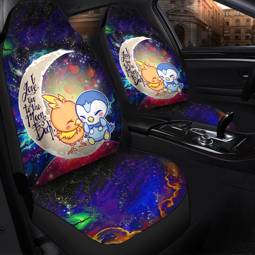 Pokemon Torchic Piplup Love You To The Moon Galaxy Car Seat Covers