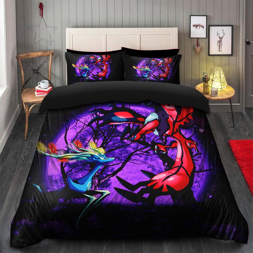 Xerneas Yveltal Pokemon Moonlight Bedding Set Duvet Cover &