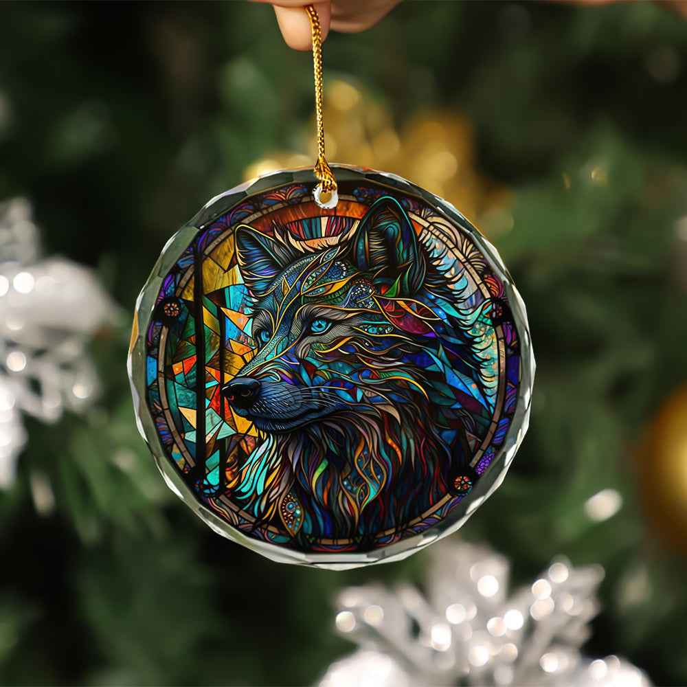 Psychedelic Wolf Christmas Ornament Ideal Gift for Holiday Decor