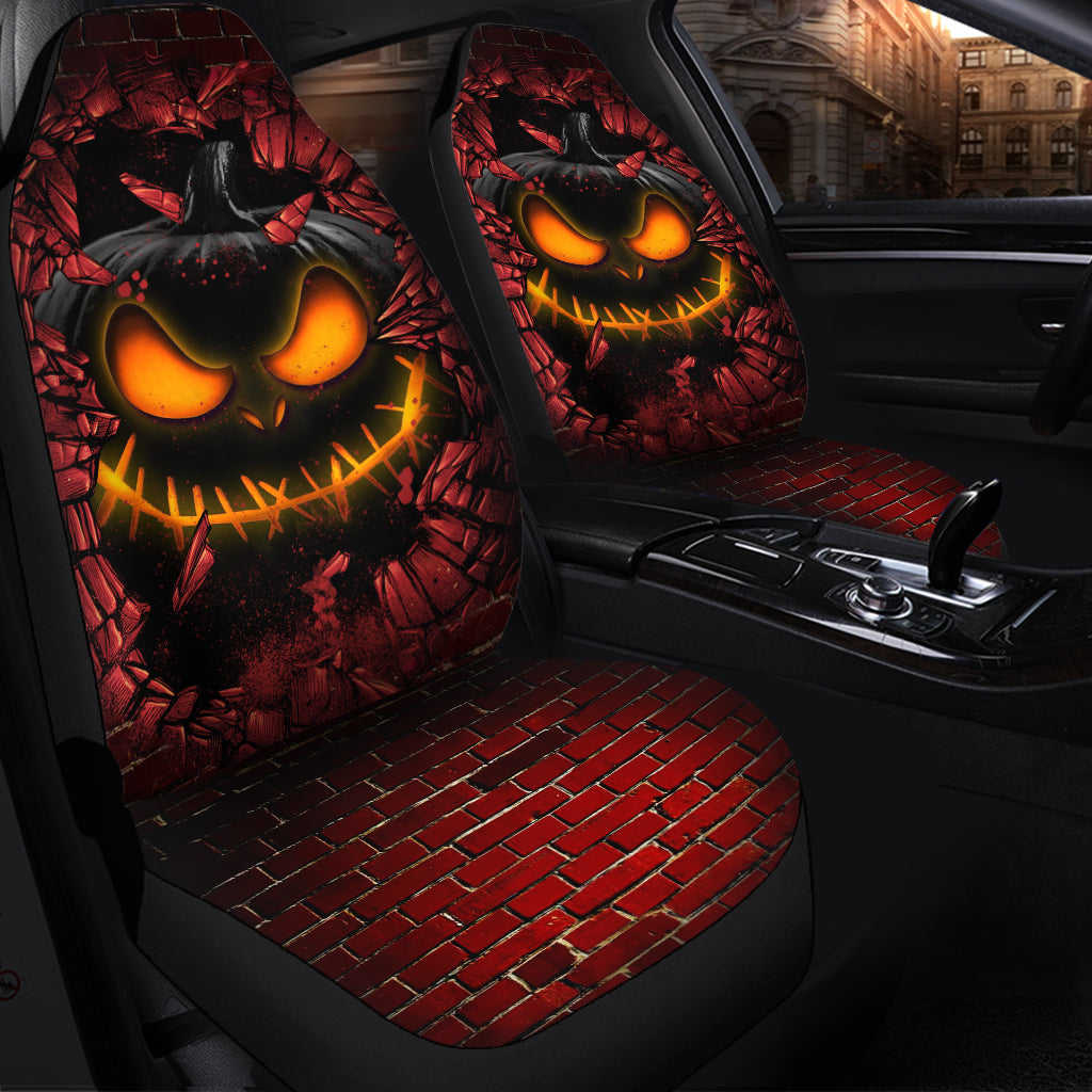 Pumpkin Halloween Car Seat Covers for Break Wall Decor