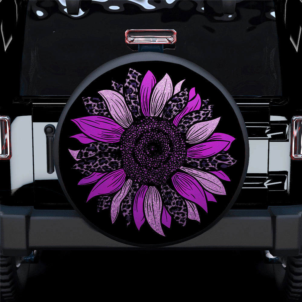 Pink Purple Cheetah Sunflower Jeep Tire Cover Gift for Campers