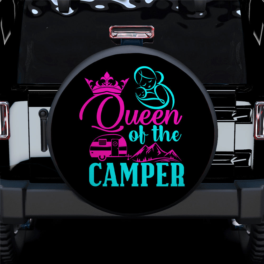 Queen Camper Caravan Gift - Jeep Car Spare Tire Covers For Campers