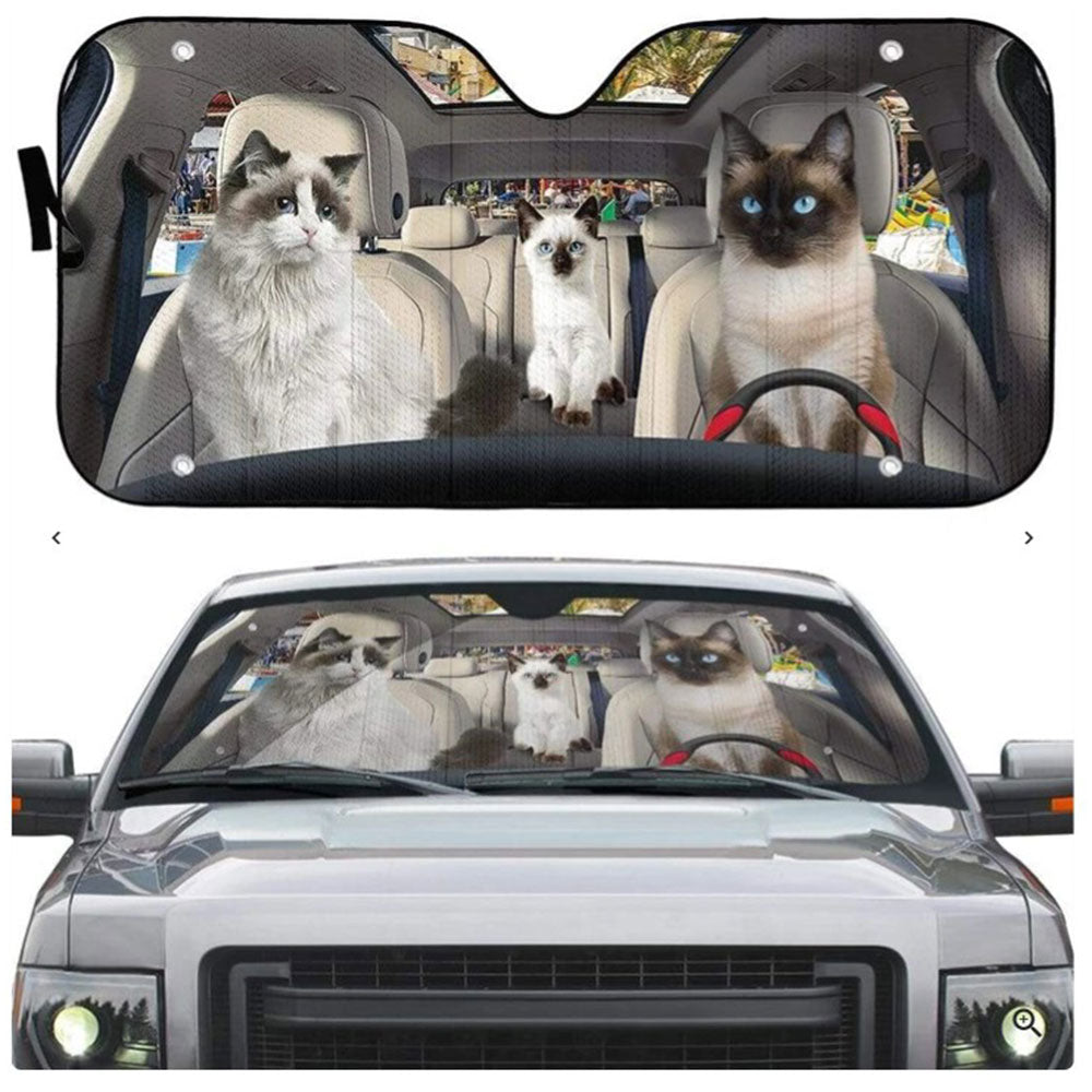Ragdoll Cat Windshield Sun Shades Custom Auto Accessories Gift