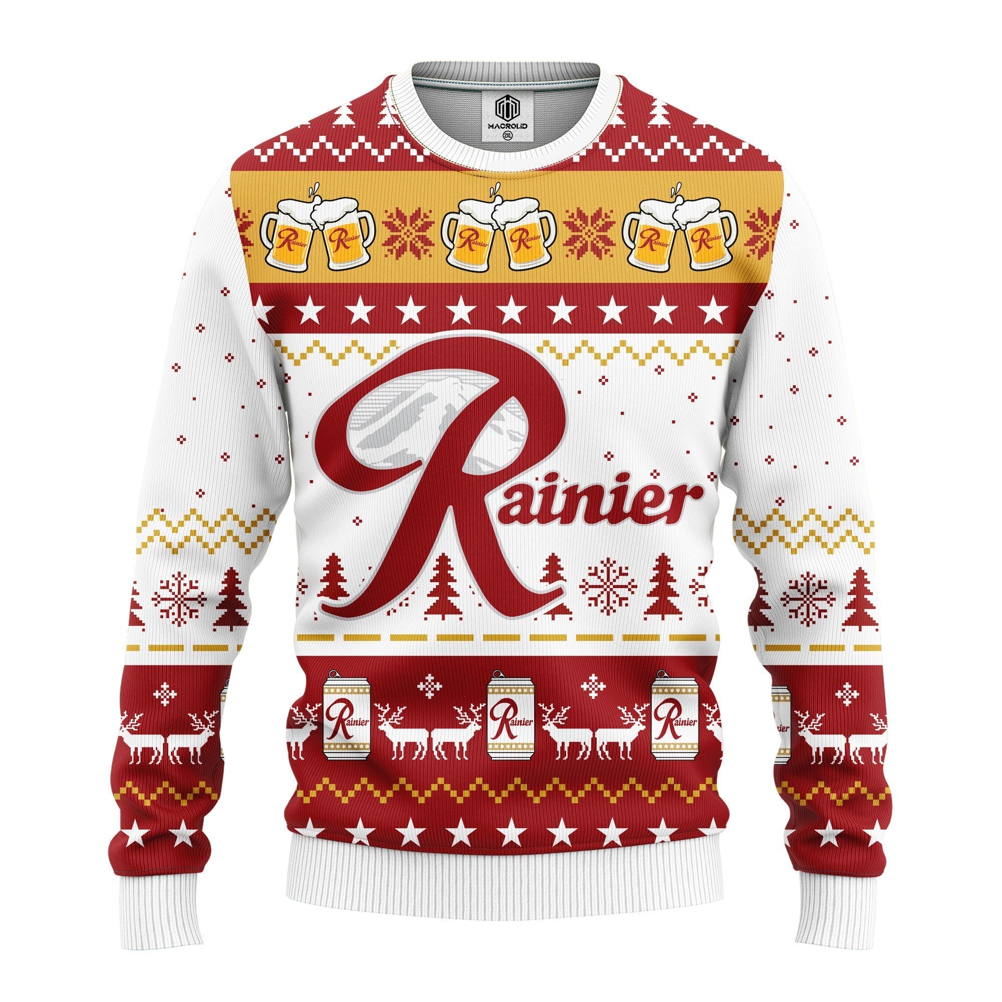 Rainier Beer Christmas Sweater for Thanksgiving Gift Idea