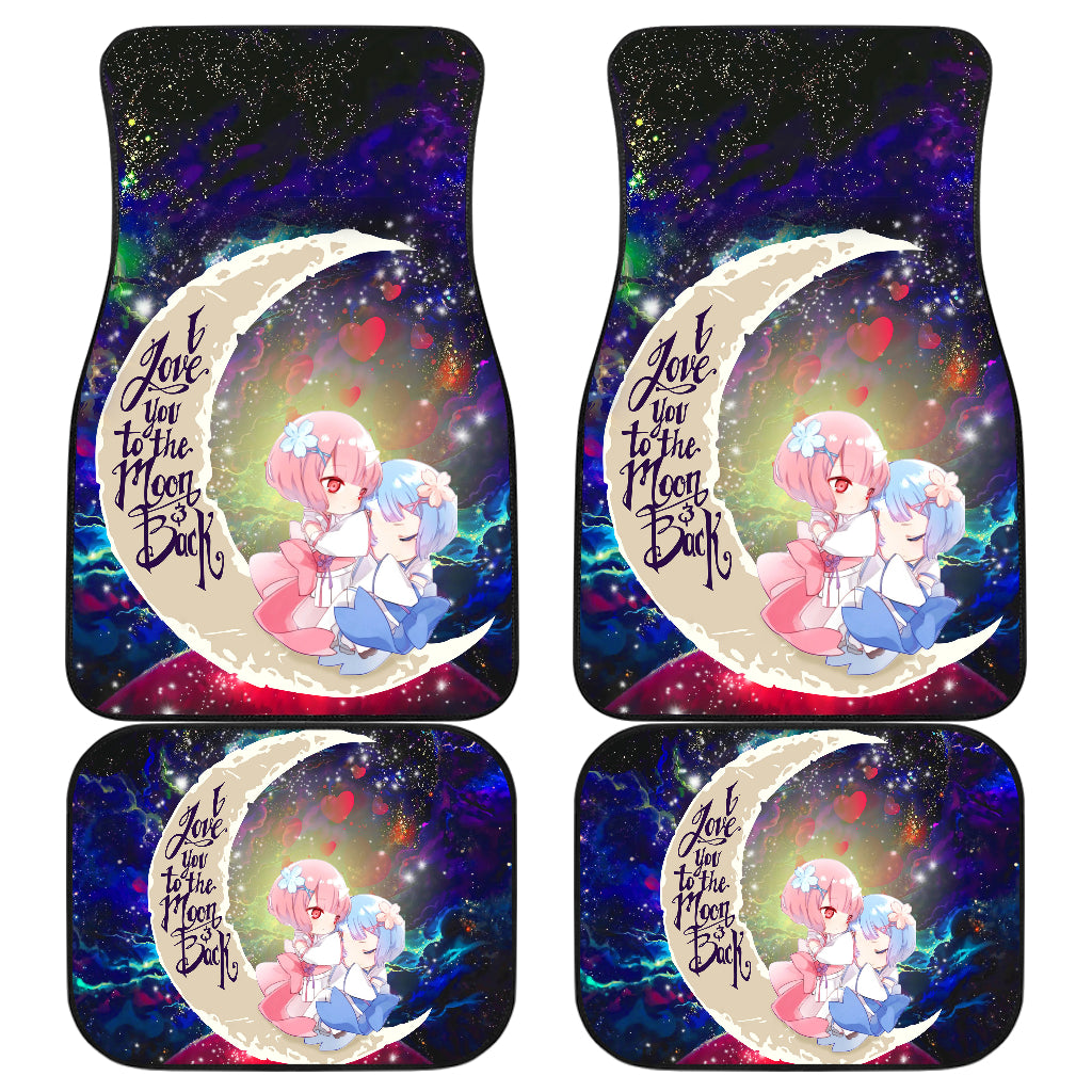 Re:Zero Ram and Rem Galaxy Car Mats - Love You to the Moon