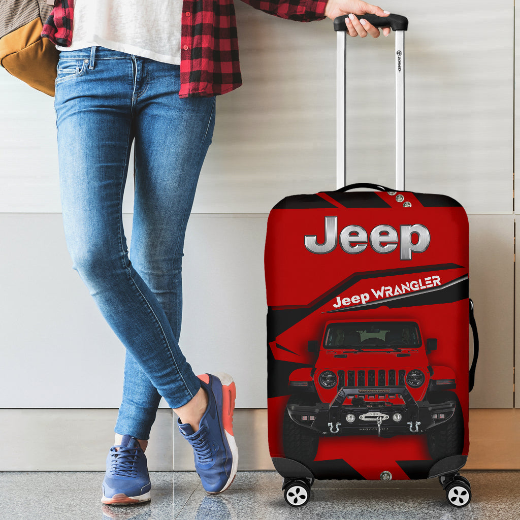 Red Jeep Suitcase Protector Luggage Cover for Travel