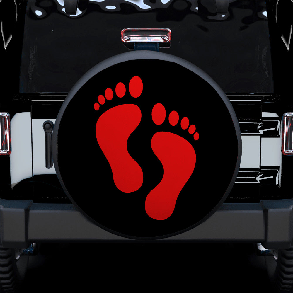 Red Print Jeep Car Spare Tire Covers - Gift for Campers