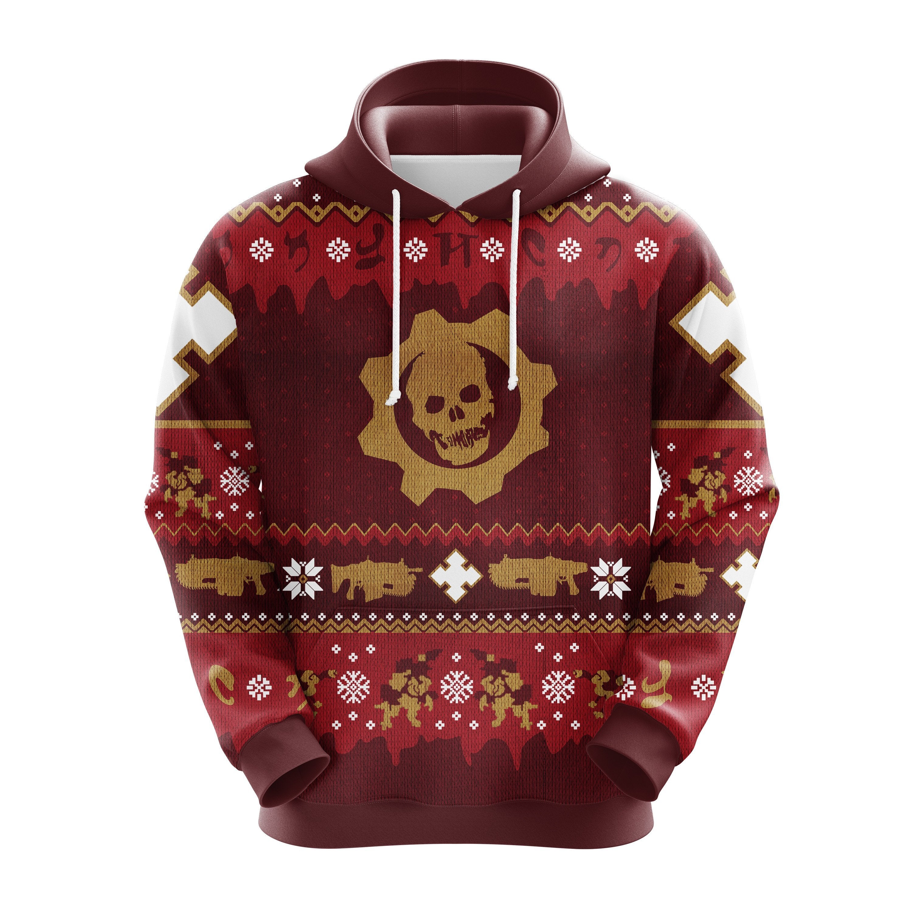 Red Skull Christmas Hoodie - Cute Noel Mc Ugly Gift Idea