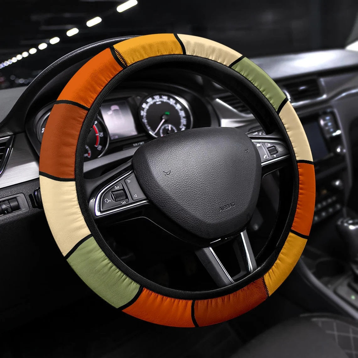 Retro Stripes Steering Wheel Cover for Cars - Stylish Protection