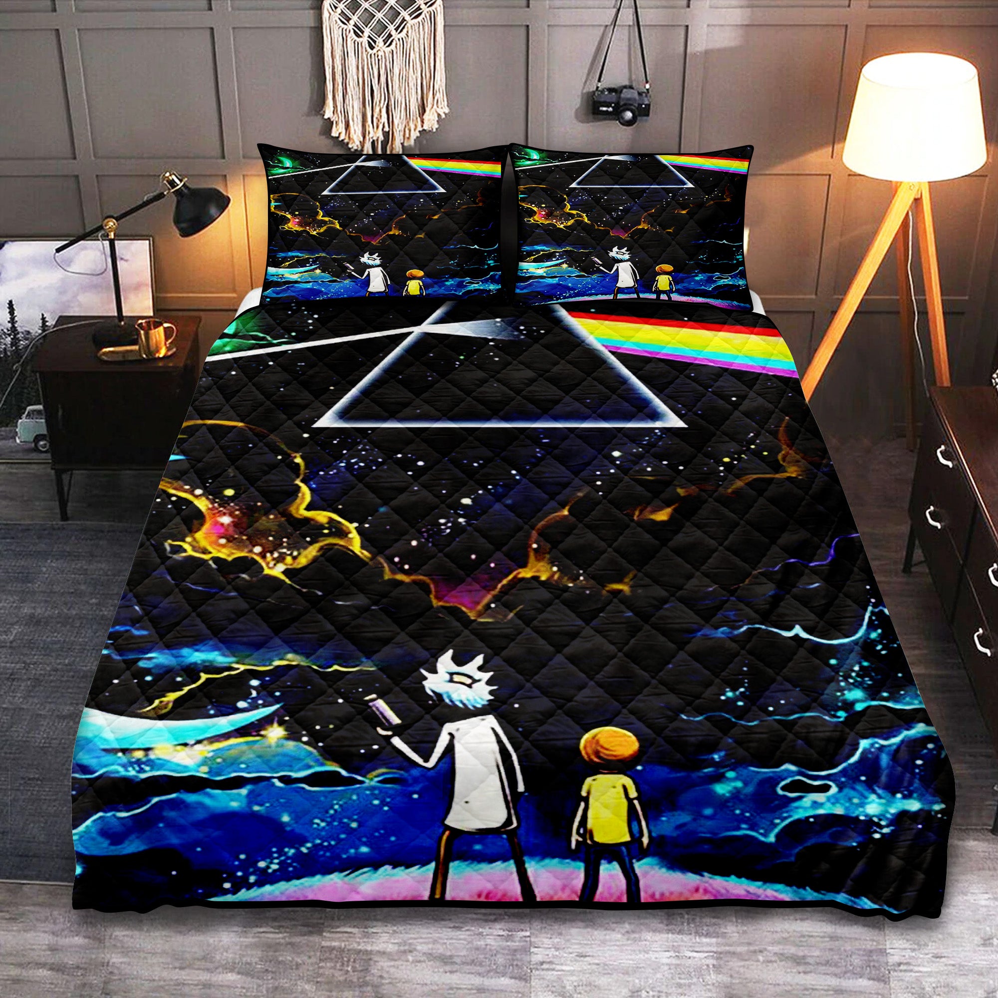 Rick And Morty Galaxy Comforter Set - Quilt Bed Sets